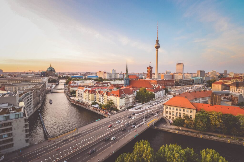 Stadt Berlin aus der Vogelperspektive