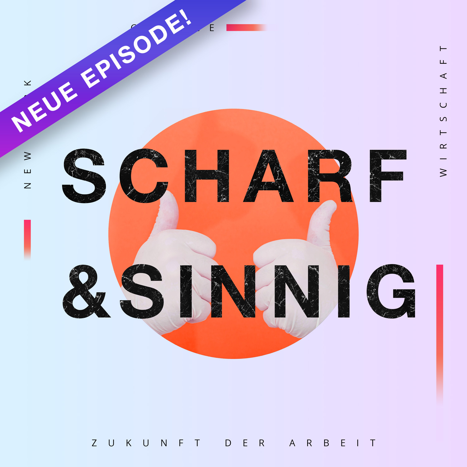 Podcast-Logo "scharf & sinnig"