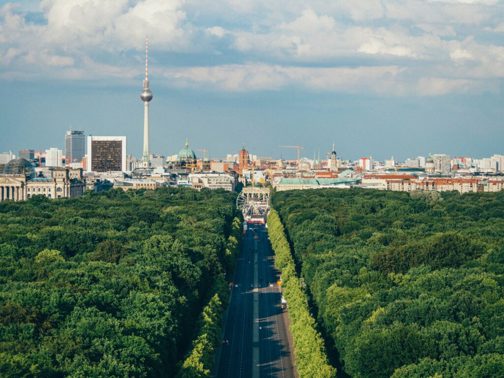 Stadt Berlin aus der Vogelperspektive
