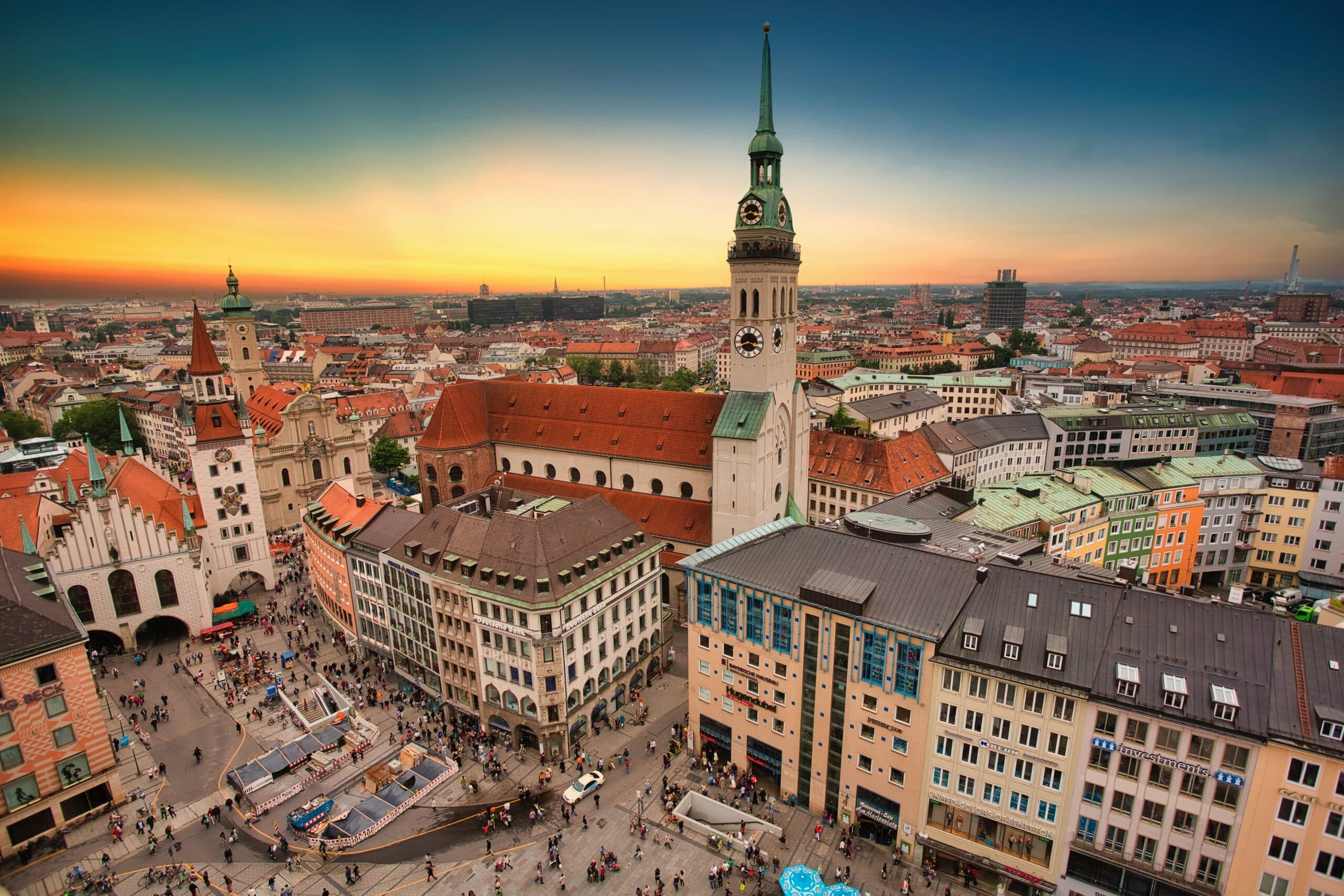 Stadt München von oben