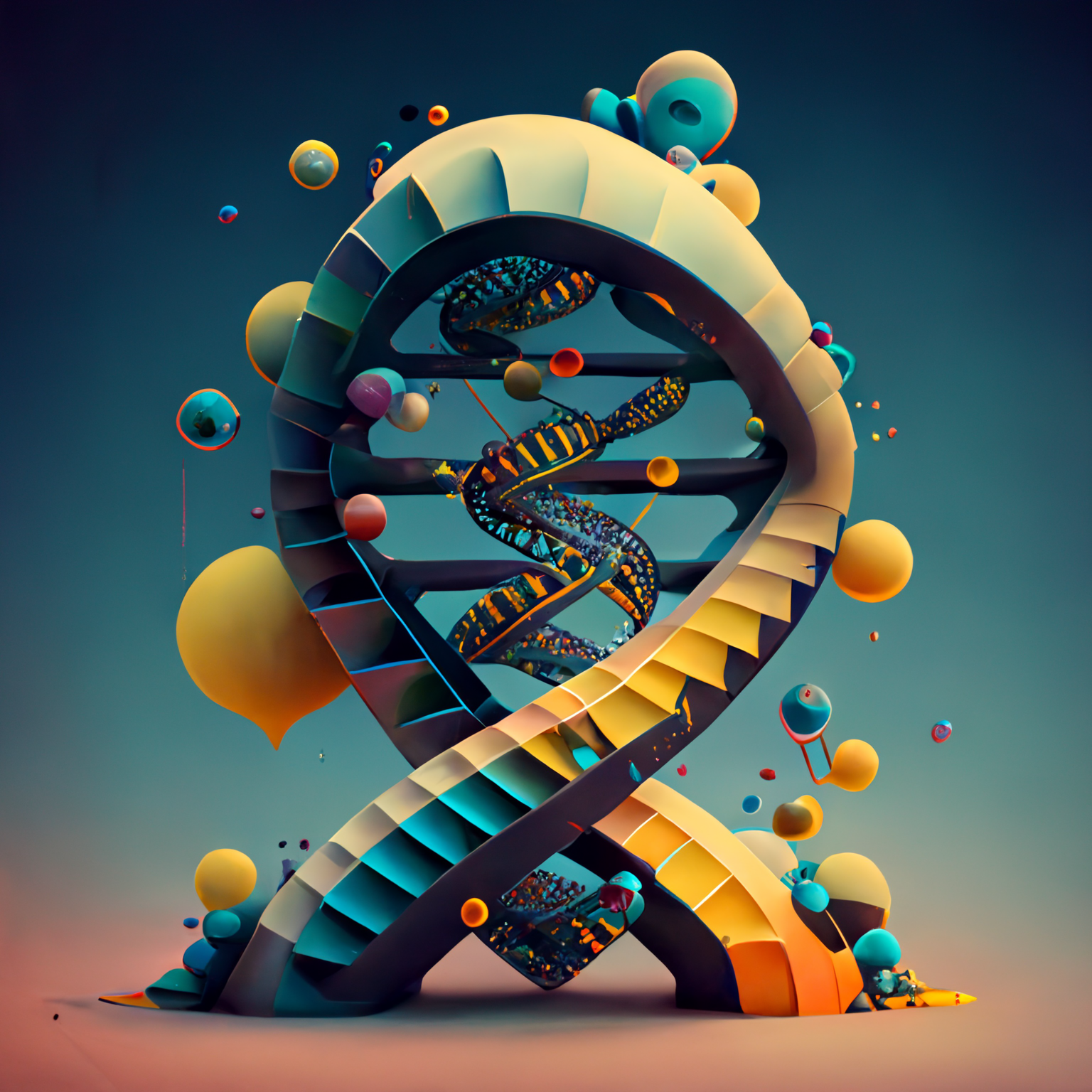 DNA in bunten Farben